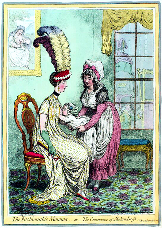 The Fashionable Mamma, -or - The Convenience of Modern Dress James Gillray